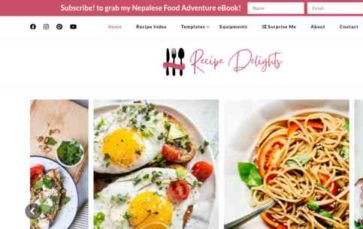 Recipe Delights (screenshot desktop)