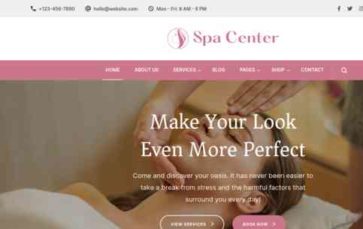 Spa Center (Blossom Themes) (screenshot desktop)
