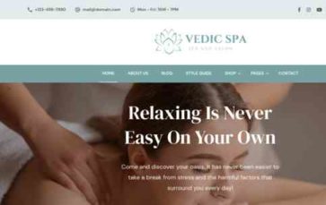 Vedic Spa (screenshot desktop)