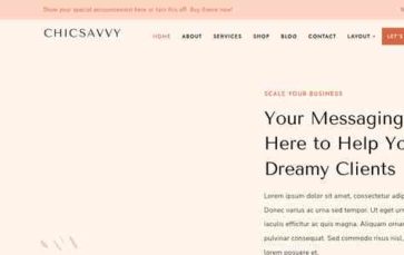 ChicSavvy (screenshot desktop)