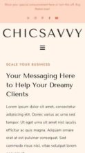 ChicSavvy (screenshot mobile)