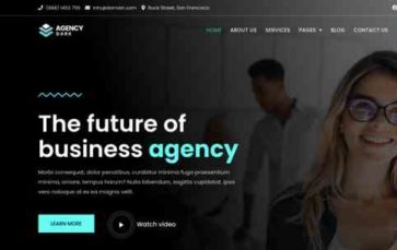 Bosa Agency Dark (screenshot desktop)