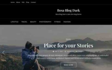 Bosa Blog Dark (screenshot desktop)