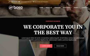 Bosa Corporate Business (screenshot desktop)