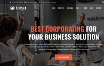Bosa Corporate Dark (screenshot desktop)