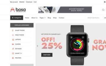 Bosa Ecommerce Shop (screenshot desktop)