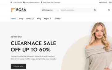 Bosa Ecommerce (screenshot desktop)