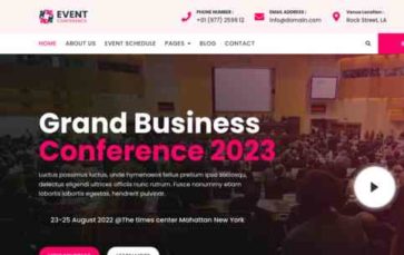 Bosa Event Conference (screenshot desktop)