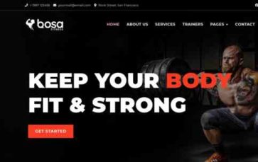 Bosa Fitness (screenshot desktop)