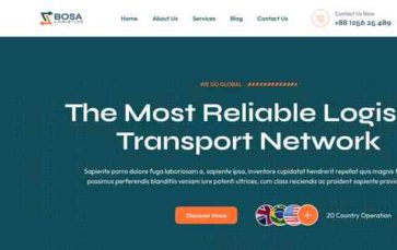 Bosa Logistics (screenshot desktop)