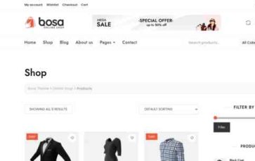 Bosa Online Shop (screenshot desktop)