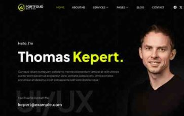 Bosa Portfolio Bio Pro (screenshot desktop)