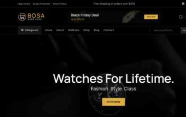 Bosa Shop Dark (screenshot desktop)