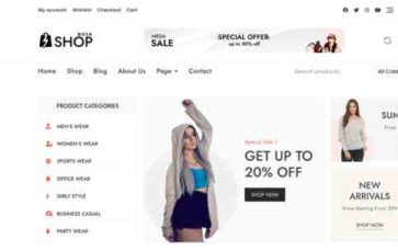 Bosa Shop (screenshot desktop)