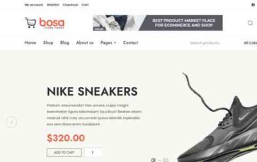 Bosa Storefront (screenshot desktop)