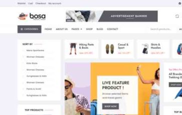 Bosa Travel Shop (screenshot desktop)