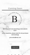 Coming Soon (Boutique Design Studio) - (screenshot mobile)