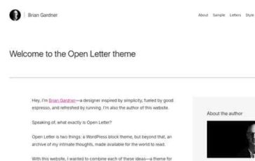 Open Letter (screenshot desktop)