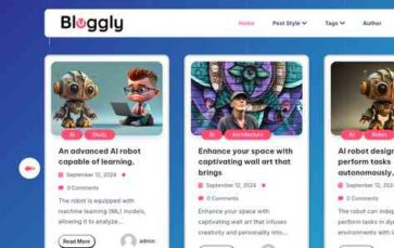 Bloggly (screenshot desktop)
