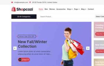 Shopcozi (screenshot desktop)