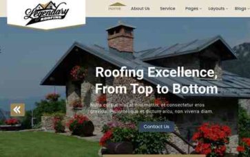 Home Roofing Services Pro (screenshot desktop)