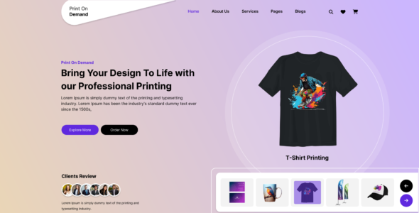 Print On Demand Shop Pro (Buy WP Templates)