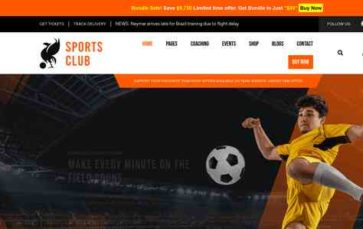 Sports Club Pro (Buy WP Templates) (screenshot desktop)
