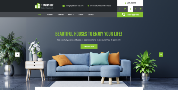 Township House Villa Pro (Buy WP Templates)