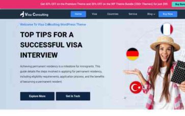 Visa Consulting Service Pro (screenshot desktop)