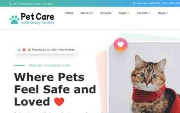 Pet Care Veterinary Center Pro (screenshot desktop)