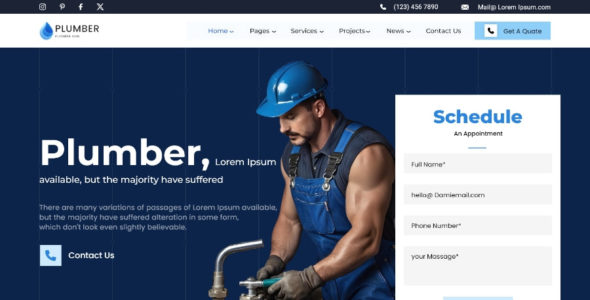 Premium Plumber Man (Buy WP Themes)