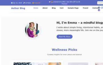 Aether Blog Pro (screenshot desktop)