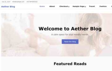 Aether Blog (screenshot desktop)
