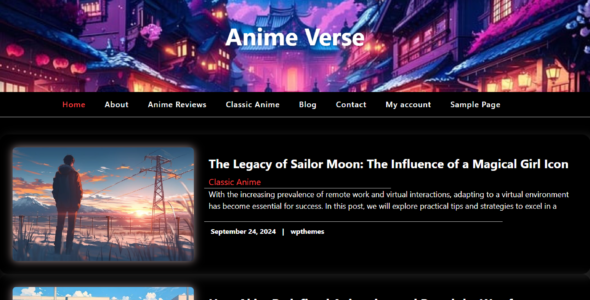 Anime Verse (CA WP Themes)