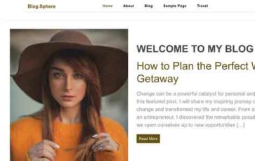 Blog Sphere (screenshot desktop)