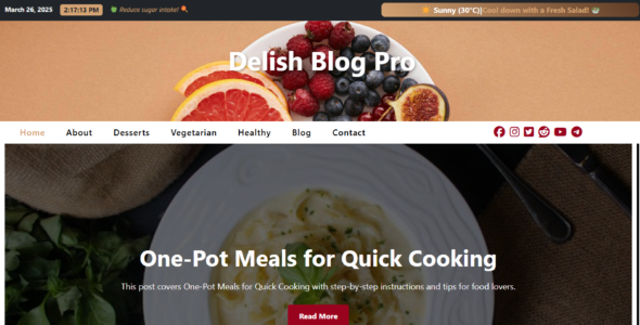 Delish Blog Pro (CA WP Themes)