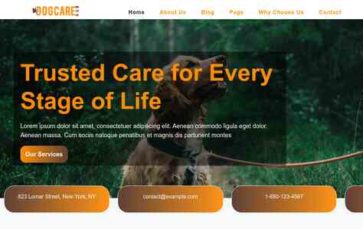 Dogcare Hub (screenshot desktop)