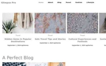 Glimpse Blog Pro (screenshot desktop)