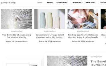Glimpse Blog (screenshot desktop)
