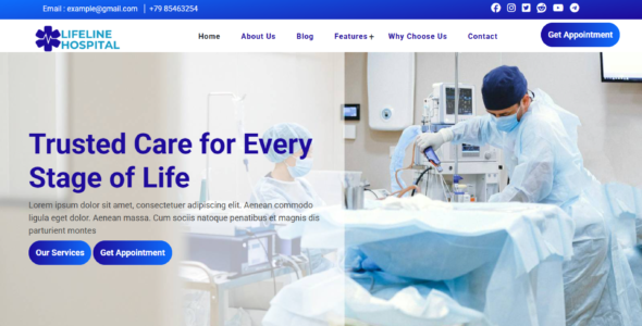 Lifeline Hospital Pro (CA WP Themes)