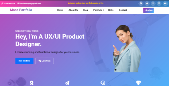 Mono Portfolio Pro (CA WP Themes)