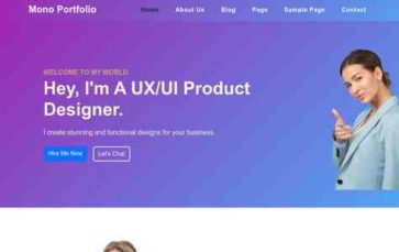 Mono Portfolio (screenshot desktop)