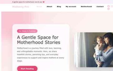 Motherly Blog Pro (screenshot desktop)