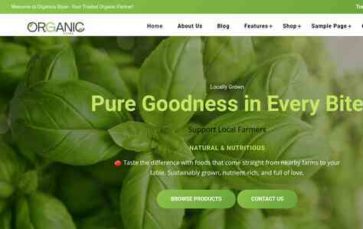 Organica Store Pro (screenshot desktop)