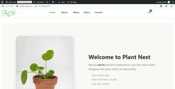 Plant Nest (CA WP Themes)