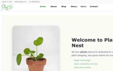 Plant Nest (screenshot desktop)