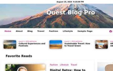 Quest Blog Pro (screenshot desktop)