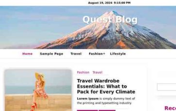 Quest Blog (screenshot desktop)