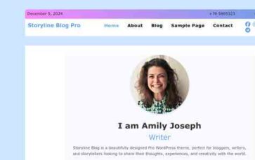 Storyline Blog Pro (screenshot desktop)