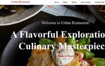 Urban Restaurant (screenshot desktop)